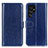 Leather Case Stands Flip Cover Holder M07L for Samsung Galaxy S22 Ultra 5G Blue