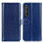 Leather Case Stands Flip Cover Holder M07L for Sony Xperia 1 III Blue