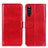 Leather Case Stands Flip Cover Holder M07L for Sony Xperia 10 III SO-52B Red