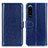 Leather Case Stands Flip Cover Holder M07L for Sony Xperia 5 III SO-53B Blue