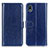 Leather Case Stands Flip Cover Holder M07L for Sony Xperia Ace III SO-53C Blue