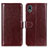 Leather Case Stands Flip Cover Holder M07L for Sony Xperia Ace III SO-53C Brown
