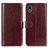 Leather Case Stands Flip Cover Holder M07L for Sony Xperia Ace III SOG08 Brown