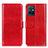 Leather Case Stands Flip Cover Holder M07L for Vivo iQOO Z6 5G Red