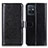 Leather Case Stands Flip Cover Holder M07L for Vivo T1 5G India Black