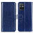 Leather Case Stands Flip Cover Holder M07L for Vivo T1 5G India Blue