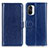 Leather Case Stands Flip Cover Holder M07L for Xiaomi Mi 11i 5G Blue