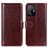 Leather Case Stands Flip Cover Holder M07L for Xiaomi Mi 11T 5G Brown