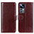 Leather Case Stands Flip Cover Holder M07L for Xiaomi Mi 12T Pro 5G Brown