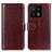 Leather Case Stands Flip Cover Holder M07L for Xiaomi Mi 13 Pro 5G Brown