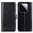 Leather Case Stands Flip Cover Holder M07L for Xiaomi Mi 14 Pro 5G Black