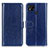 Leather Case Stands Flip Cover Holder M07L for Xiaomi POCO C31 Blue