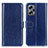 Leather Case Stands Flip Cover Holder M07L for Xiaomi Poco X4 GT 5G Blue