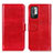 Leather Case Stands Flip Cover Holder M07L for Xiaomi Redmi Note 10 5G Red