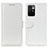 Leather Case Stands Flip Cover Holder M07L for Xiaomi Redmi Note 11 4G (2021) White