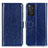 Leather Case Stands Flip Cover Holder M07L for Xiaomi Redmi Note 11 4G (2022) Blue