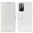 Leather Case Stands Flip Cover Holder M07L for Xiaomi Redmi Note 11 5G White