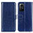 Leather Case Stands Flip Cover Holder M07L for Xiaomi Redmi Note 12S Blue