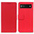 Leather Case Stands Flip Cover Holder M08L for Google Pixel 7a 5G Red