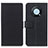 Leather Case Stands Flip Cover Holder M08L for Huawei Enjoy 50 Pro Black