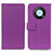 Leather Case Stands Flip Cover Holder M08L for Huawei Enjoy 50 Pro Purple