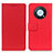 Leather Case Stands Flip Cover Holder M08L for Huawei Enjoy 50 Pro Red