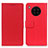 Leather Case Stands Flip Cover Holder M08L for Huawei Honor 50 Lite Red