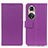 Leather Case Stands Flip Cover Holder M08L for Huawei Honor 50 Pro 5G Purple