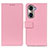 Leather Case Stands Flip Cover Holder M08L for Huawei Honor 60 5G Pink