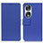 Leather Case Stands Flip Cover Holder M08L for Huawei Honor 90 5G Blue