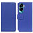 Leather Case Stands Flip Cover Holder M08L for Huawei Honor 90 Lite 5G Blue