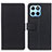 Leather Case Stands Flip Cover Holder M08L for Huawei Honor X6 5G Black