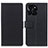 Leather Case Stands Flip Cover Holder M08L for Huawei Honor X6a Black