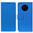 Leather Case Stands Flip Cover Holder M08L for Huawei Nova 8i Blue