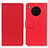 Leather Case Stands Flip Cover Holder M08L for Huawei Nova 8i Red