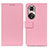 Leather Case Stands Flip Cover Holder M08L for Huawei Nova 9 Pro Pink