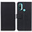 Leather Case Stands Flip Cover Holder M08L for Motorola Moto E20 Black