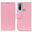 Leather Case Stands Flip Cover Holder M08L for Motorola Moto E20 Pink