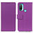 Leather Case Stands Flip Cover Holder M08L for Motorola Moto E30 Purple