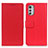 Leather Case Stands Flip Cover Holder M08L for Motorola Moto E32 Red