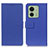 Leather Case Stands Flip Cover Holder M08L for Motorola Moto Edge (2023) 5G Blue