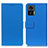 Leather Case Stands Flip Cover Holder M08L for Motorola Moto Edge 30 Lite 5G Blue