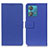 Leather Case Stands Flip Cover Holder M08L for Motorola Moto Edge 40 Neo 5G Blue