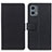 Leather Case Stands Flip Cover Holder M08L for Motorola Moto G 5G (2023) Black