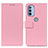 Leather Case Stands Flip Cover Holder M08L for Motorola Moto G31 Pink