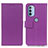 Leather Case Stands Flip Cover Holder M08L for Motorola Moto G31 Purple