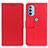 Leather Case Stands Flip Cover Holder M08L for Motorola Moto G31 Red