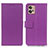 Leather Case Stands Flip Cover Holder M08L for Motorola Moto G32 Purple