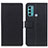 Leather Case Stands Flip Cover Holder M08L for Motorola Moto G60 Black