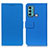 Leather Case Stands Flip Cover Holder M08L for Motorola Moto G60 Blue